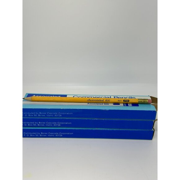 VTG Associated 600 Commercial Pencils New Old Stock Box Pencils Set-of-3 - Picture 7 of 7